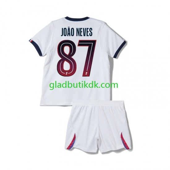 Udebane Trøje Paris Saint-Germain Joao Neves 87 2026-2027 K/Æ Børn(+Shorts)