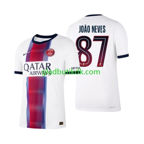 Udebane Trøje Paris Saint-Germain Joao Neves 87 2026-2027 K/Æ Mænd