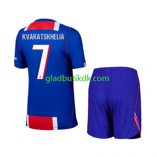 Hjemmebane Trøje Paris Saint-Germain Khvicha Kvaratskhelia 7 2026-2027 K/Æ Børn(+Shorts)
