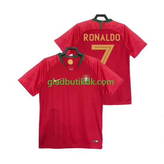 Hjemmebane Trøje Portugal Cristiano Ronaldo 7 Retro 2018 K/Æ Mænd