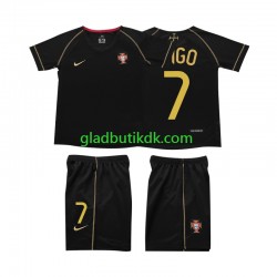 Udebane Trøje Portugal FIGO 7 Retro 2006 K/Æ Børn(+Shorts)