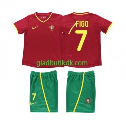 Hjemmebane Trøje Portugal FIGO 7 Retro 2002 K/Æ Børn(+Shorts)