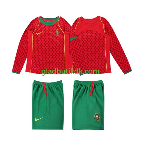 Hjemmebane Trøje Portugal Retro 2004 L/Æ Børn(+Shorts)