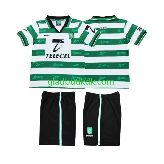 Hjemmebane Trøje Sporting CP Retro 1999 2000 K/Æ Børn(+Shorts)