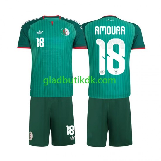 Udebane Trøje Algeriet Mohamed Amoura 18 2026 K/Æ Børn(+Shorts)