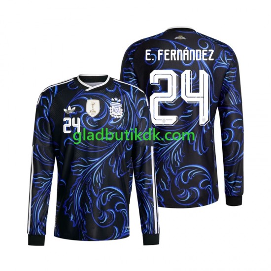 Udebane Trøje Argentina Enzo Fernandez 24 World Cup 2026 L/Æ Mænd