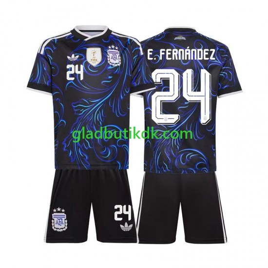 Udebane Trøje Argentina Enzo Fernandez 24 World Cup 2026 K/Æ Børn(+Shorts)