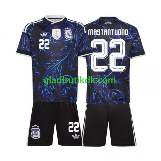Udebane Trøje Argentina Franco Mastantuono 22 World Cup 2026 K/Æ Børn(+Shorts)