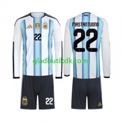 Hjemmebane Trøje Argentina Franco Mastantuono 22 World Cup 2026 L/Æ Børn(+Shorts)