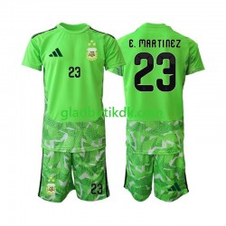 3. Valg Trøje Argentina Målmand Emiliano Martinez 23 World Cup 2026 K/Æ Børn(+Shorts)