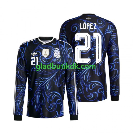 Udebane Trøje Argentina Jose Manuel Lopez 21 World Cup 2026 L/Æ Mænd