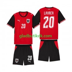 Hjemmebane Trøje Østrig Konrad Laimer 20 World Cup 2026 K/Æ Børn(+Shorts)