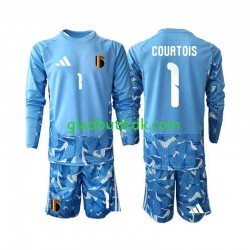 Hjemmebane Trøje Belgien Målmand Thibaut Courtois 1 World Cup 2026 L/Æ Børn(+Shorts)