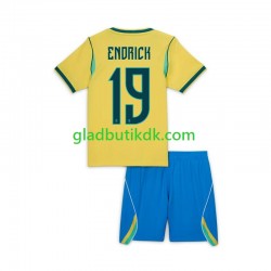 Hjemmebane Trøje Brasilien Endrick 19 World Cup 2026 K/Æ Børn(+Shorts)