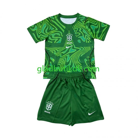 Udebane Trøje Brasilien Målmand World Cup 2026 K/Æ Børn(+Shorts)