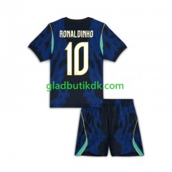 Udebane Trøje Brasilien Ronaldinho 10 World Cup 2026 K/Æ Børn(+Shorts)