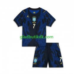 Udebane Trøje Brasilien Vinicius Junior 7 World Cup 2026 K/Æ Børn(+Shorts)