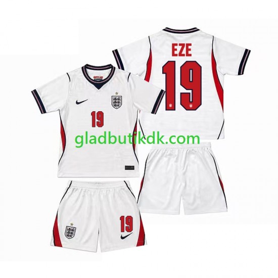 Hjemmebane Trøje England Eberechi Eze 19 World Cup 2026 K/Æ Børn(+Shorts)