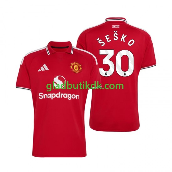 Hjemmebane Trøje Manchester United Benjamin Sesko 30 2026-2027 K/Æ Mænd