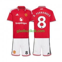 Hjemmebane Trøje Manchester United Bruno Fernandes 8 2026-2027 K/Æ Børn(+Shorts)