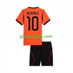 Hjemmebane Trøje Holland Memphis Depay 10 World Cup 2026 K/Æ Børn(+Shorts)
