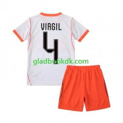 Udebane Trøje Holland Virgil van Dijk 4 World Cup 2026 K/Æ Børn(+Shorts)