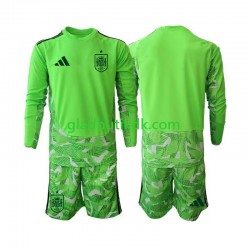 Trøje Spanien Målmand 6th Green color World Cup 2026 L/Æ Børn(+Shorts)
