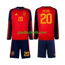 Hjemmebane Trøje Spanien Pedri 20 World Cup 2026 L/Æ Børn(+Shorts)