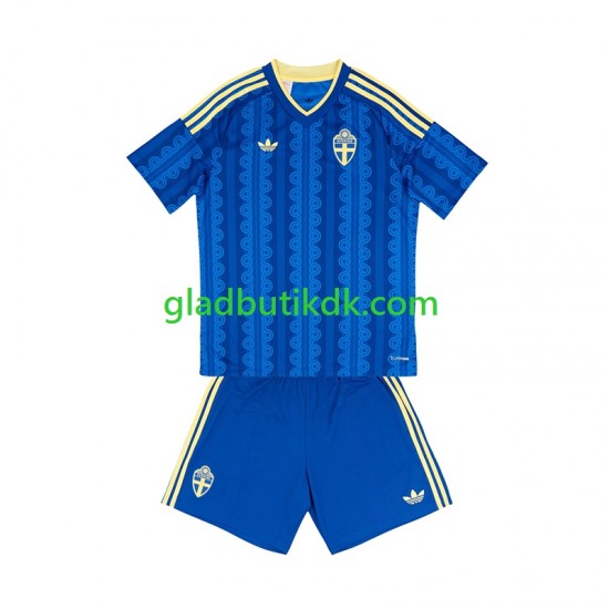 Udebane Trøje Sverige World Cup 2026 K/Æ Børn(+Shorts)