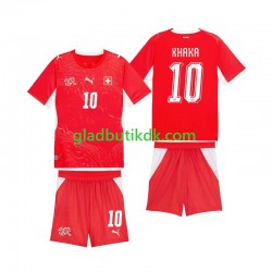 Hjemmebane Trøje Schweiz Granit Xhaka 10 World Cup 2026 K/Æ Børn(+Shorts)