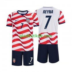 Hjemmebane Trøje USA Giovanni Reyna 7 World Cup 2026 K/Æ Børn(+Shorts)