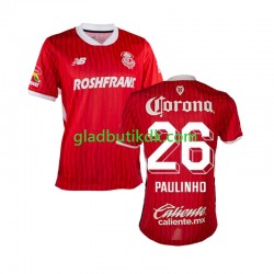 Hjemmebane Trøje Deportivo Toluca Paulinho 26 2024-2025 K/Æ Mænd