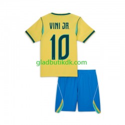Hjemmebane Trøje Brasilien Vinicius Junior 10 World Cup 2026 K/Æ Børn(+Shorts)