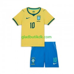 Hjemmebane Trøje Brasilien Vinicius Junior 10 World Cup 2026 K/Æ Børn(+Shorts)