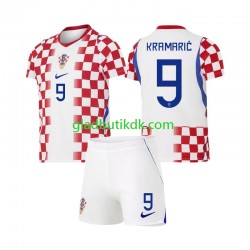 Hjemmebane Trøje Kroatien Andrej Kramaric 9 World Cup 2026 K/Æ Børn(+Shorts)