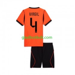 Hjemmebane Trøje Holland Virgil van Dijk 4 World Cup 2026 K/Æ Børn(+Shorts)