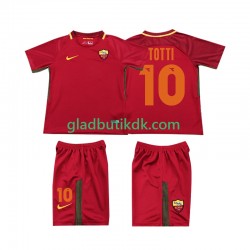 Hjemmebane Trøje AS Roma Totti 10 Retro 2017-2018 K/Æ Børn(+Shorts)