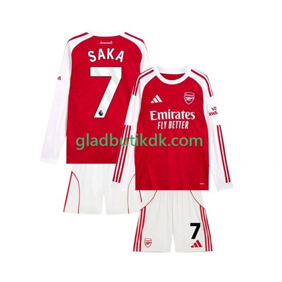 Hjemmebane Trøje Arsenal Bukayo Saka 7 2025-2026 L/Æ Børn(+Shorts)