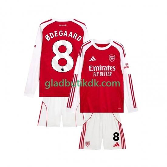 Hjemmebane Trøje Arsenal Martin Odegaard 8 2025-2026 L/Æ Børn(+Shorts)