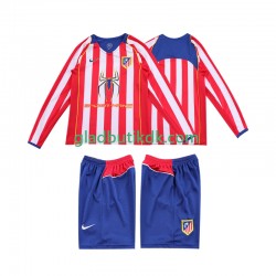 Hjemmebane Trøje Atlético Madrid Retro 2004 2005 L/Æ Børn(+Shorts)