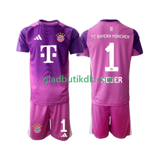 4. Valg Trøje FC Bayern München Målmand Manuel Neuer 1 2025-2026 K/Æ Børn(+Shorts)