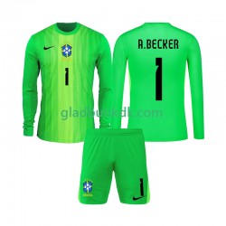 Hjemmebane Trøje Brasilien Målmand Alisson Becker 1 2026 L/Æ Børn(+Shorts)