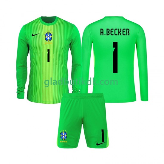 Hjemmebane Trøje Brasilien Målmand Alisson Becker 1 2026 L/Æ Børn(+Shorts)