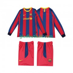 Hjemmebane Trøje FC Barcelona Retro 2010 2011 L/Æ Børn(+Shorts)