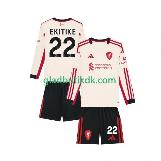 Udebane Trøje Liverpool Hugo Ekitike 22 2025-2026 L/Æ Børn(+Shorts)