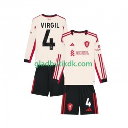 Udebane Trøje Liverpool Virgil van Dijk 4 2025-2026 L/Æ Børn(+Shorts)