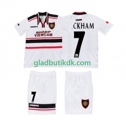Udebane Trøje Manchester United BECKHAM 7 Retro 1998 K/Æ Børn(+Shorts)
