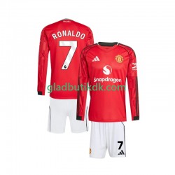 Hjemmebane Trøje Manchester United Cristiano Ronaldo 7 2025-2026 L/Æ Børn(+Shorts)
