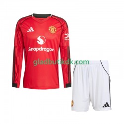 Hjemmebane Trøje Manchester United 2025-2026 L/Æ Børn(+Shorts)