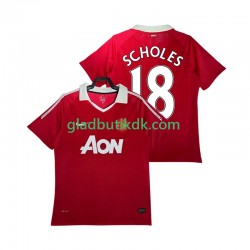 Hjemmebane Trøje Manchester United SCHOLES 18 Retro 2010 2011 K/Æ Mænd